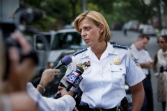 Photo: Jez Coulson / InsightCathy Lanier, the Washington Police Chiefwriter Holly Yeager in Washington DC, cell 202 257 8477 and holly.yeager@gmail.comMarisol Caceras a 12 year old girl was found dead by one of her parents as they returned from work. Police sealed off her apartment and the block around it. They put up miles of yellow tape.