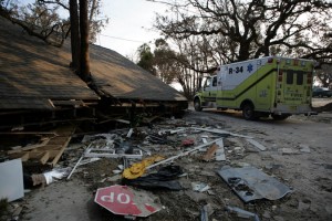 Katrina aftermath. Fire truck