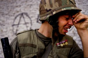 Weeping Soldier : Bosnia Civil War