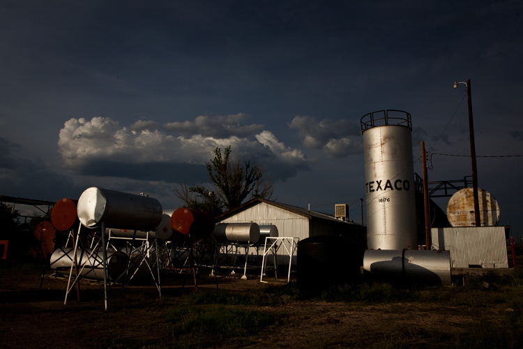 Marfa Fuel Tanks : Waiting for Rain in The High Desert : Texas