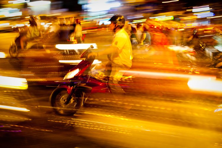 River of Motorbikes : Saigon : Vietnam
