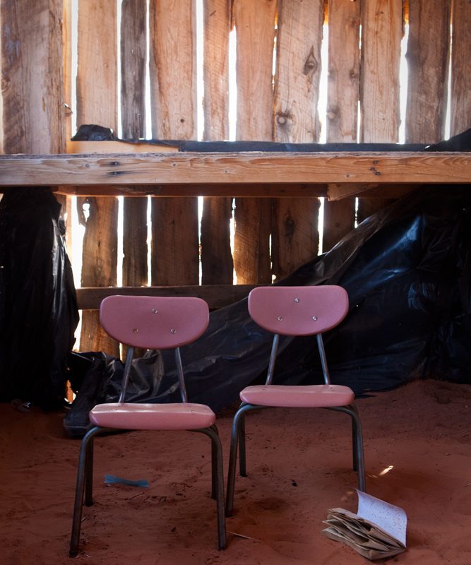 School Chairs : Abandoned Navajo Trading Post : Monument Valley