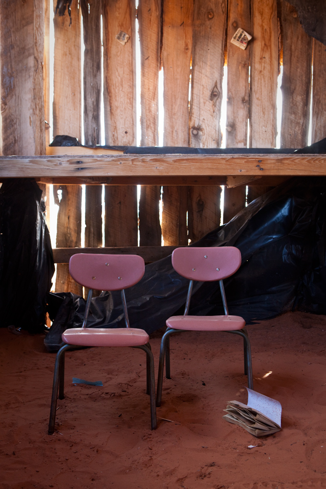 School Chairs : Abandoned Navajo Trading Post : Monument Valley